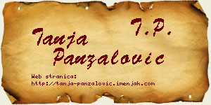 Tanja Panzalović vizit kartica
